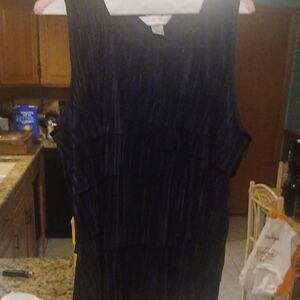 Christopher & Banks Navy Blue Sleeveless Tiered Blouse #16